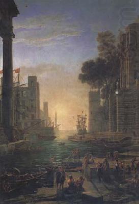 Port of Ostia with the Embarkation of St Paula (mk17), Claude Lorrain
